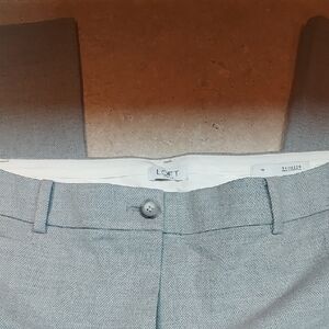 LOFT Light Gray Women's Flat Front Dress Pant